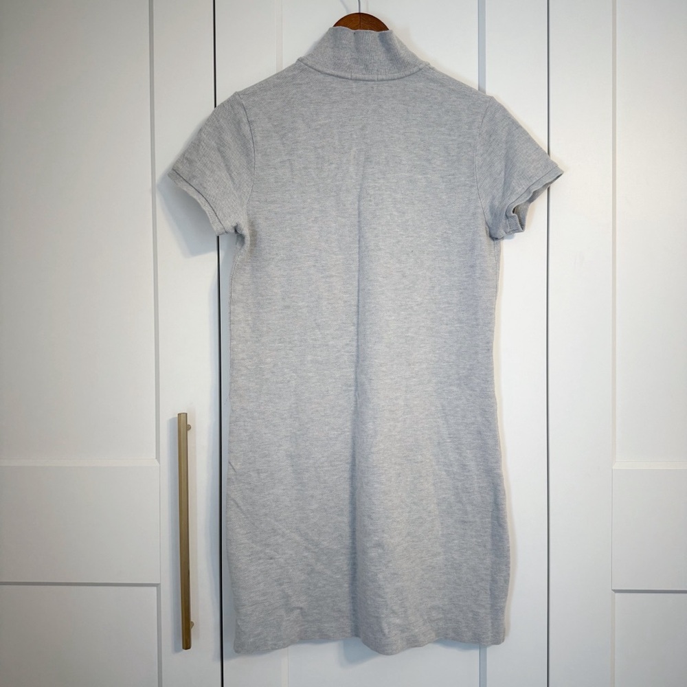 Polo Ralph Lauren Women’s Medium Gray Bear Logo Mesh Polo Dress - Picture 2 of 7